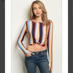 New Popular Basics Stripes Crop Top!